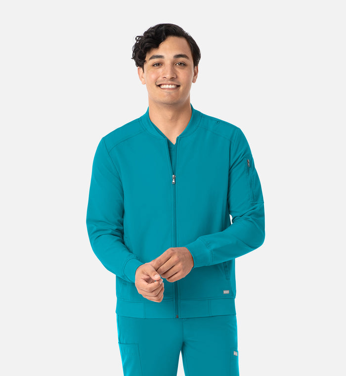 Maevn Momentum Mens Full Zip Bomber Scrub Jacket
