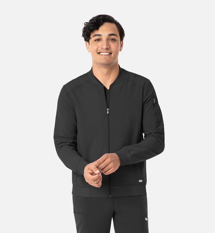 Maevn Momentum Mens Full Zip Bomber Scrub Jacket