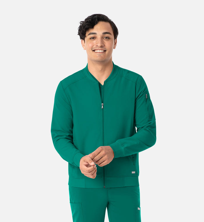Maevn Momentum Mens Full Zip Bomber Scrub Jacket