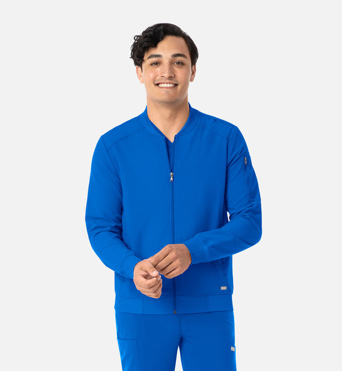 Maevn Momentum Mens Full Zip Bomber Scrub Jacket
