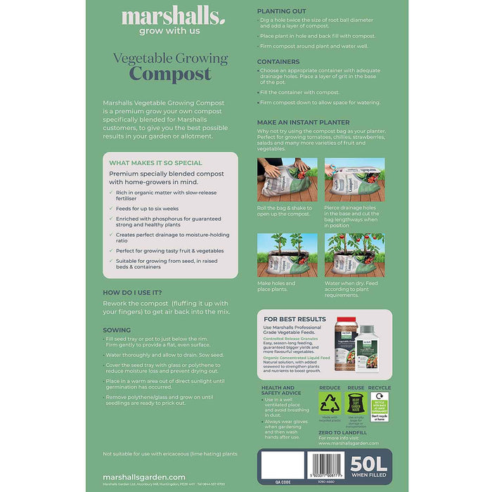 Marshalls Garden Vegetable Compost 50L