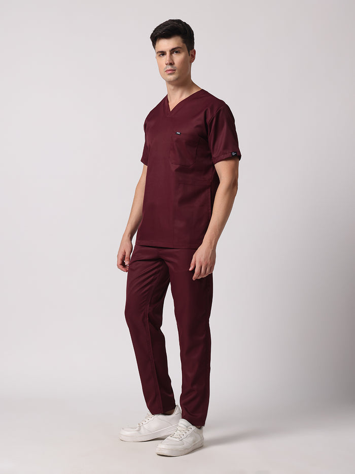 Men Evo Scrub (Dark Cherry) Set