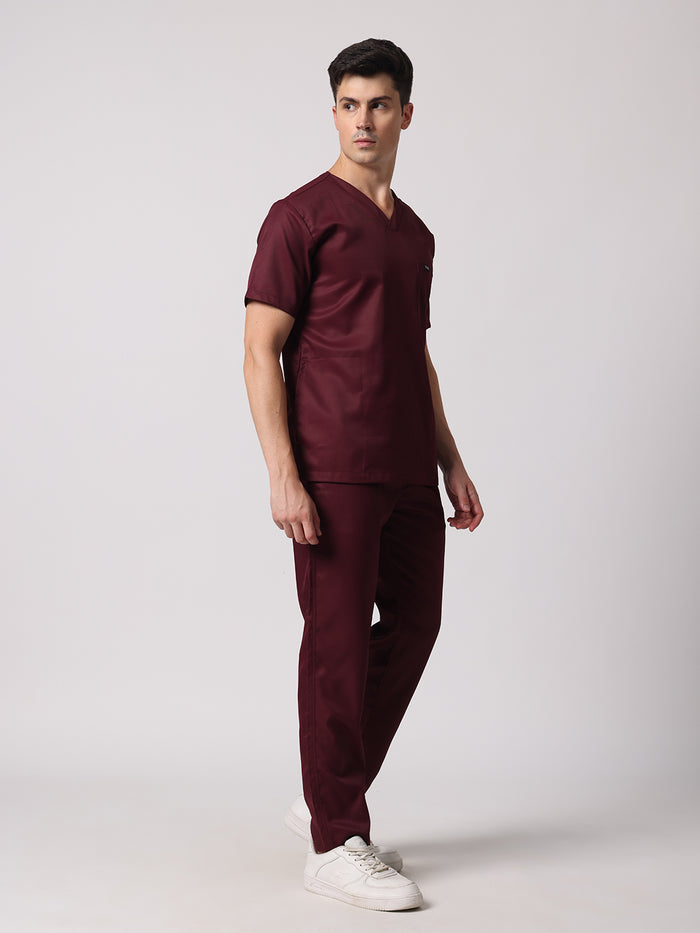 Men Evo Scrub (Dark Cherry) Set
