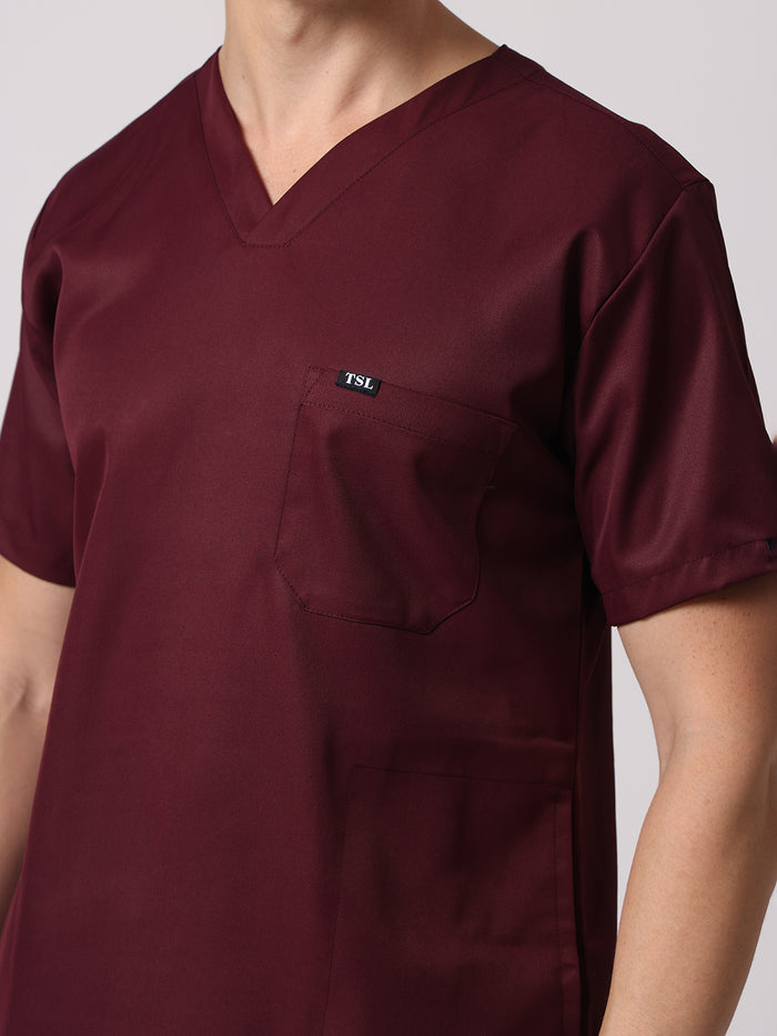 Men Evo Scrub (Dark Cherry) Set