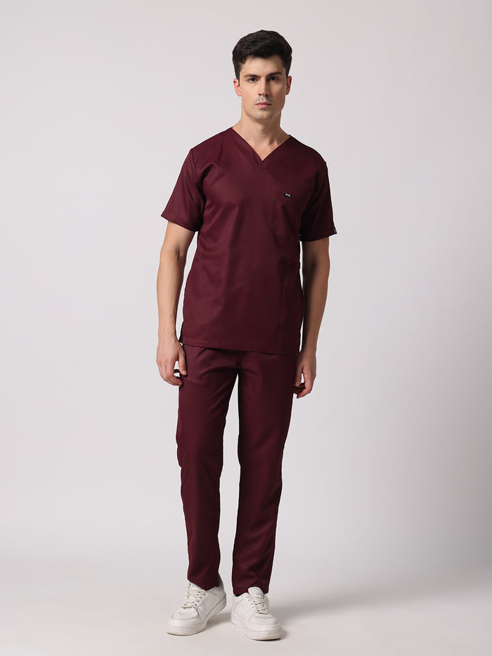 Men Evo Scrub (Dark Cherry) Set