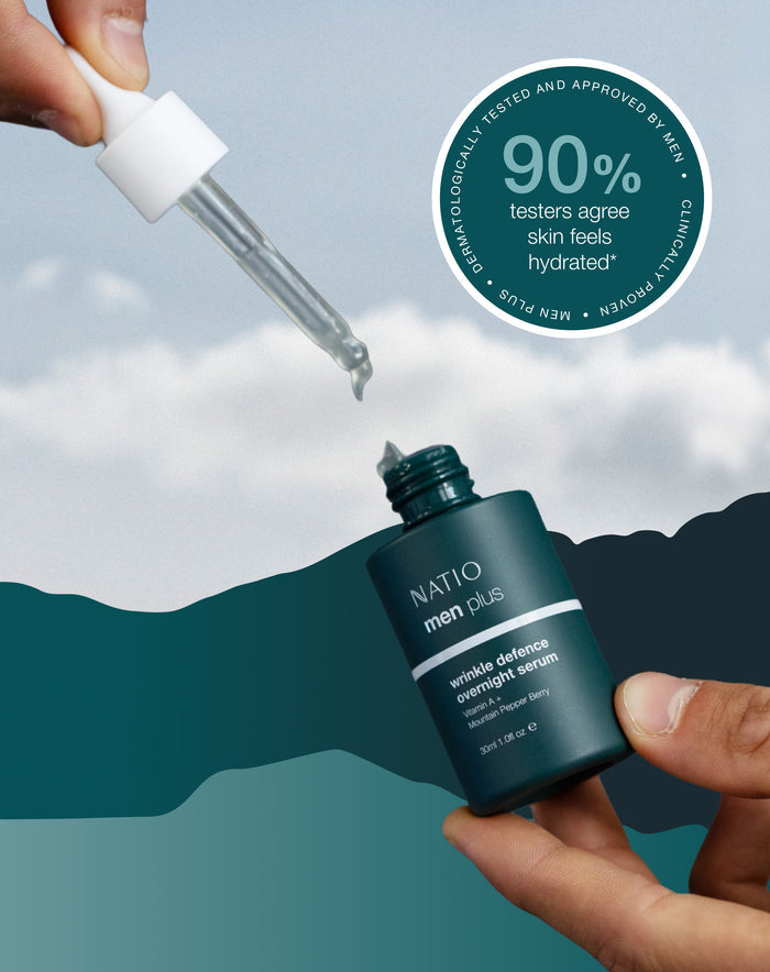 Men Plus Wrinkle Defence Overnight Serum