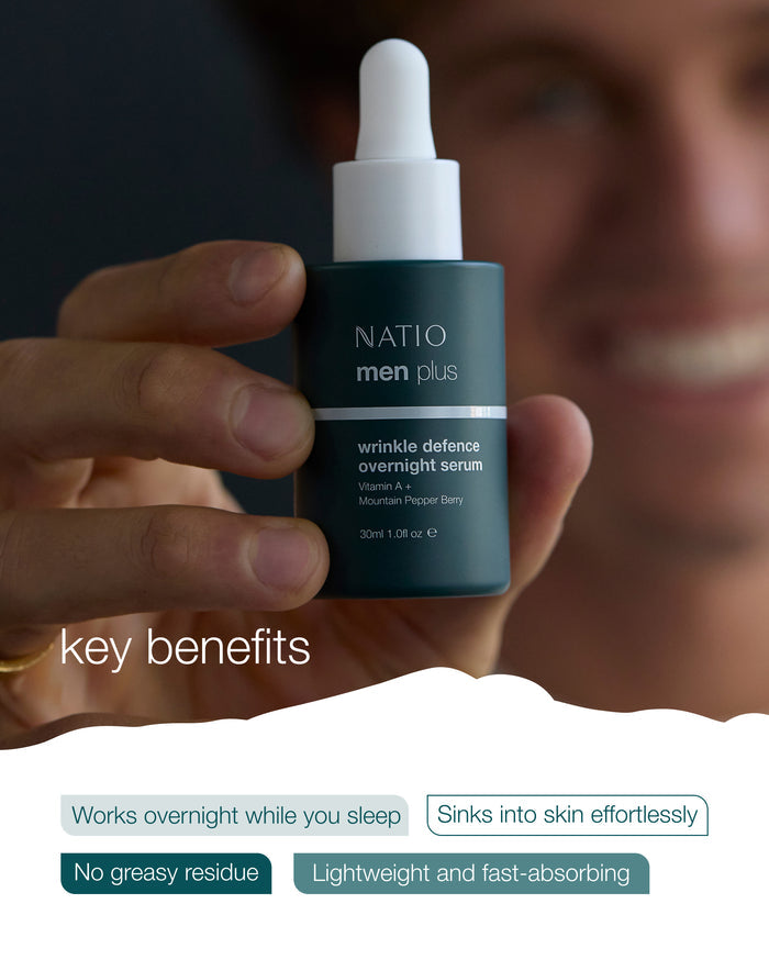 Men Plus Wrinkle Defence Overnight Serum