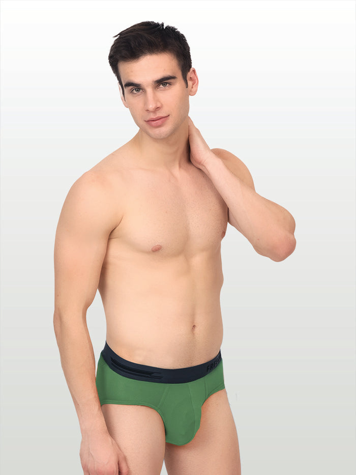 Men's Anti-Bacterial Micro Modal Brief in Contrast Waistband (Pack of 1)