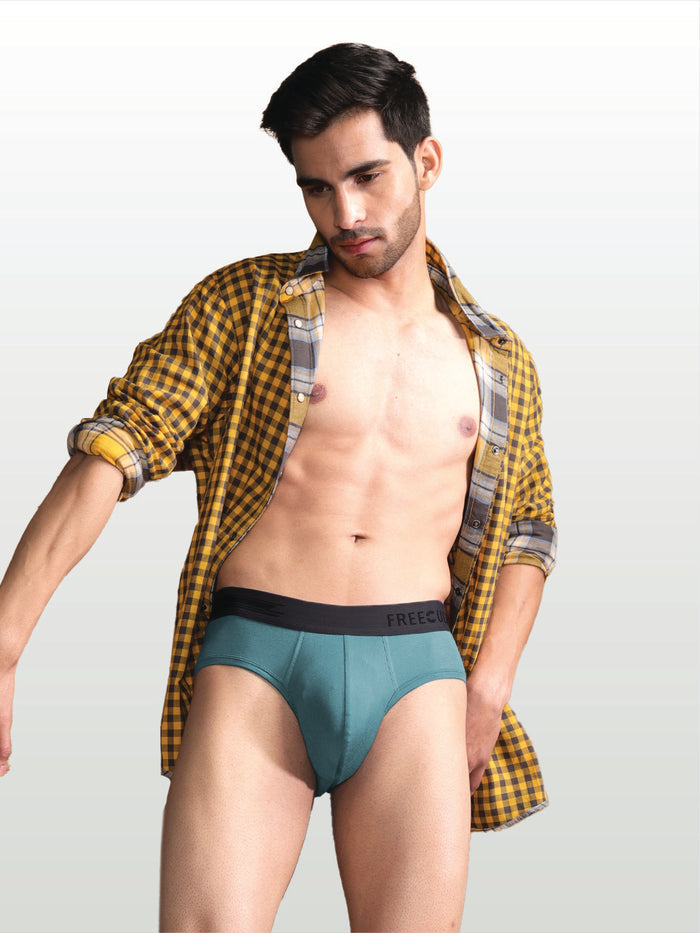 Men's Anti-Bacterial Micro Modal Brief in Contrast Waistband (Pack of 1)