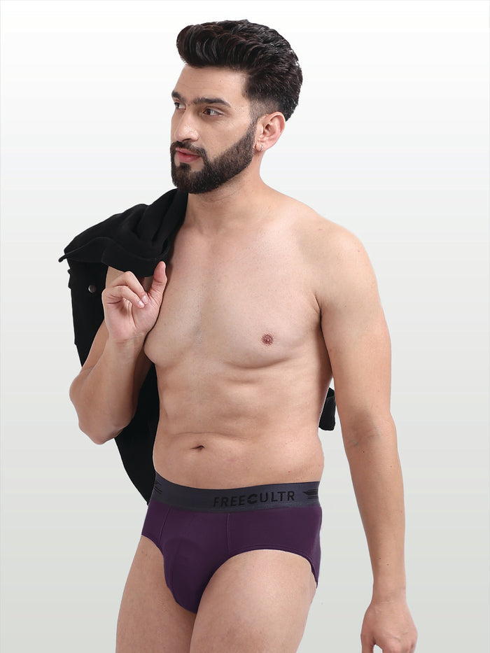Men's Anti-Bacterial Micro Modal Brief in Contrast Waistband (Pack of 1)