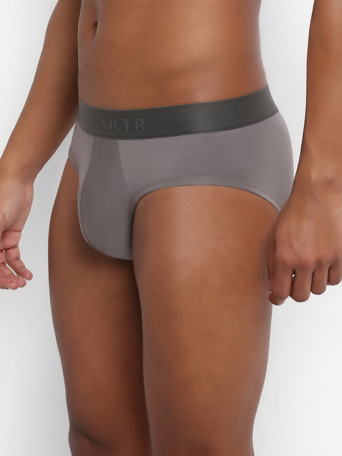 Men's Micro Modal & Elastane Brief in Solid Waistband (Pack of 1) - freecultr.com