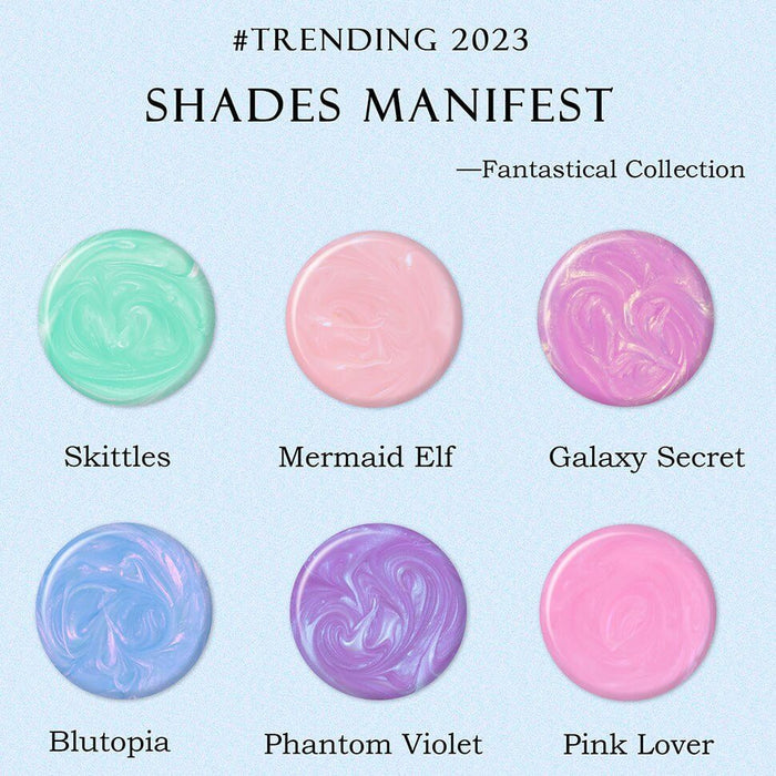 RARJSM ® Thread pearl gel nail polish 6 Colors Mermaid nails Set 7.5ml