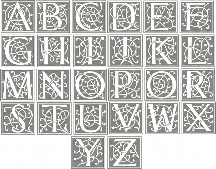 Mia Bella Reverse Monogram Letters - Comes in 3.5 and 5.5 inch sizes
