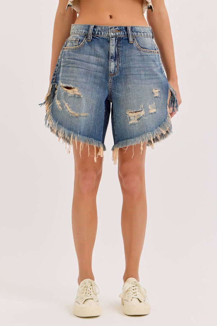 Mid Waisted Cut Off Shorts