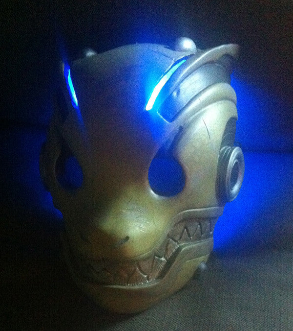 MILITARY GREEN BATLE DAMAGED ROBO FOX MASK