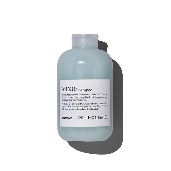 Minu Shampoo - Original Formula, original Davines Essential Haircare packaging - Solvi Salon, Boise, Idaho