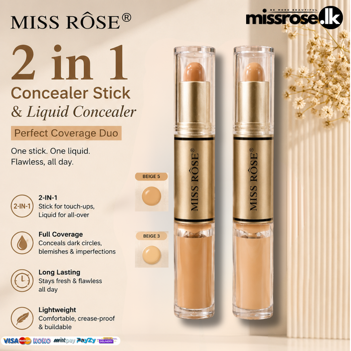Miss Rose 2-in-1 Concealer Stick & Liquid Concealer