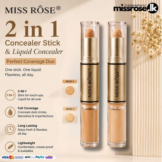 Miss Rose 2-in-1 Concealer Stick & Liquid Concealer