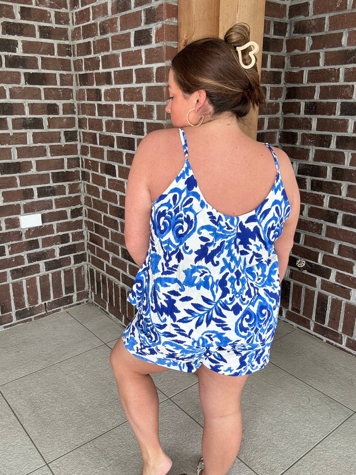Molly Bracken Blue Printed Shorts