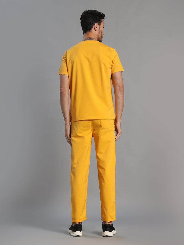 Move Lite Men Marigold (V Neck) Scrub Set