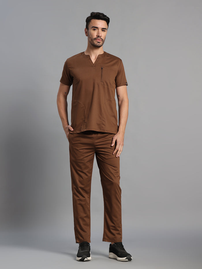 Move Lite Men Mocha (Neo Notch Neck) Scrub Set