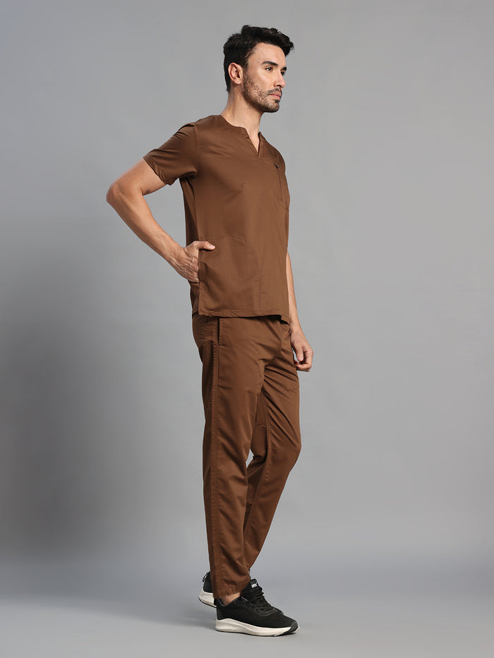 Move Lite Men Mocha (Neo Notch Neck) Scrub Set