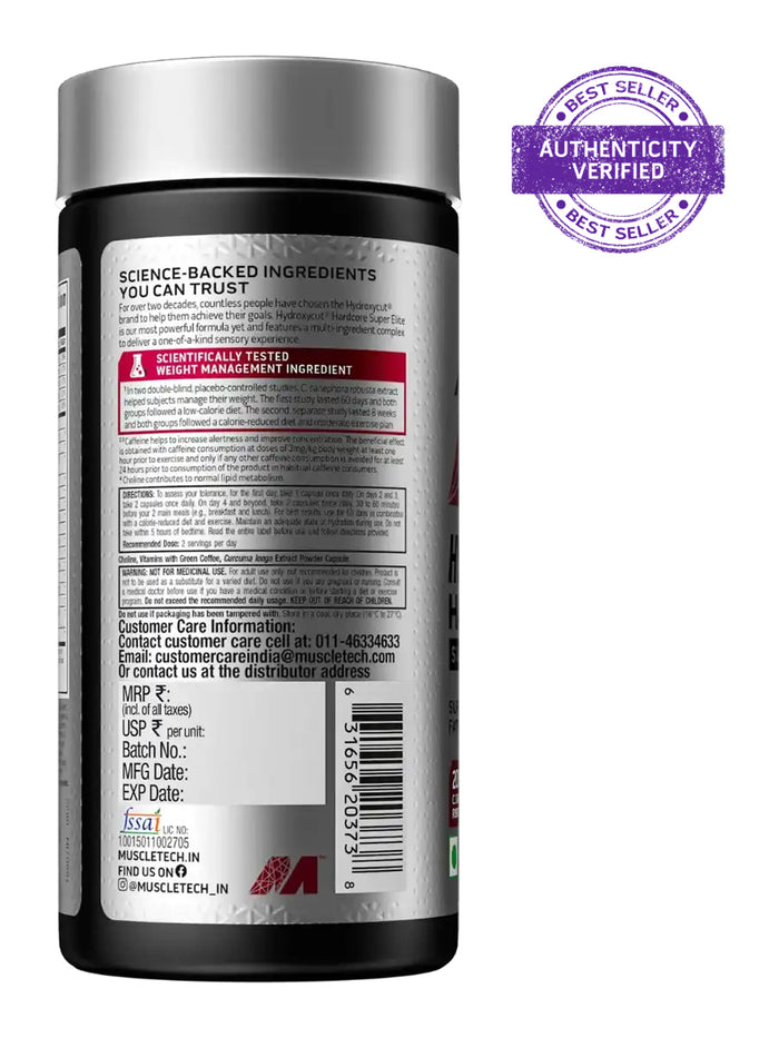 MuscleTech Hydroxycut Hardcore Super Elite Capsules (100 Capsules)