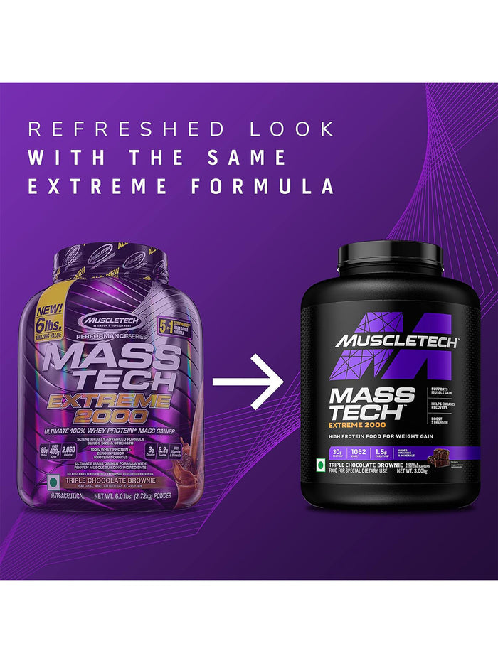 MuscleTech Mass Tech Extreme 2000 Triple Chocolate Brownie (3 kg)