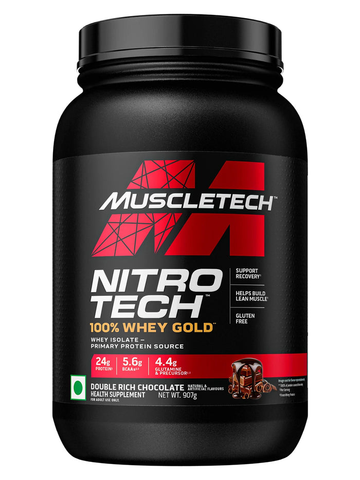 MuscleTech Nitro Tech Whey Gold Double Rich Chocolate Powder (907 g)