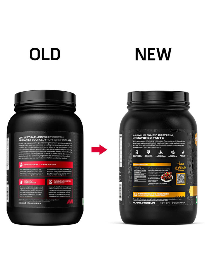 MuscleTech Nitro Tech Whey Gold Double Rich Chocolate Powder (907 g)