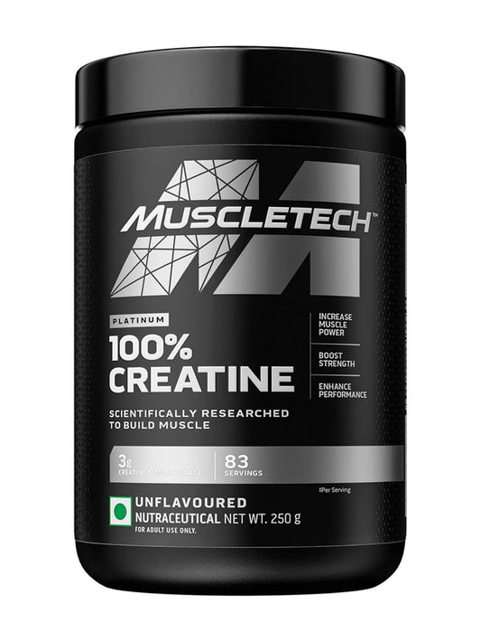 MuscleTech Platinum 100% Creatine Monohydrate Unflavoured Powder (250 g)