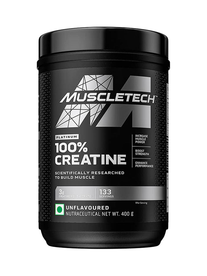 MuscleTech Platinum 100% Creatine Monohydrate Unflavoured Powder (400 g)