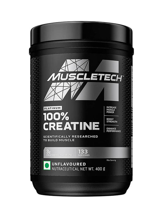 MuscleTech Platinum 100% Creatine Monohydrate Unflavoured Powder (400 g)