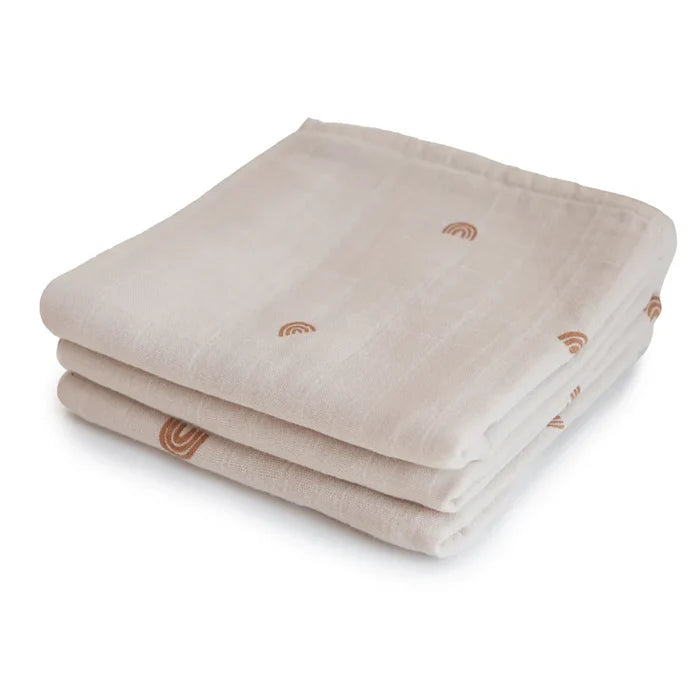 muslin cloth 3 pack - rainbow