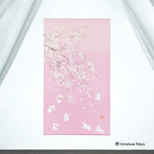 Narumikk Noren – Sakura and Rabbit Design