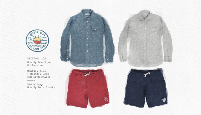 Navy Sun Up Swim Trunk