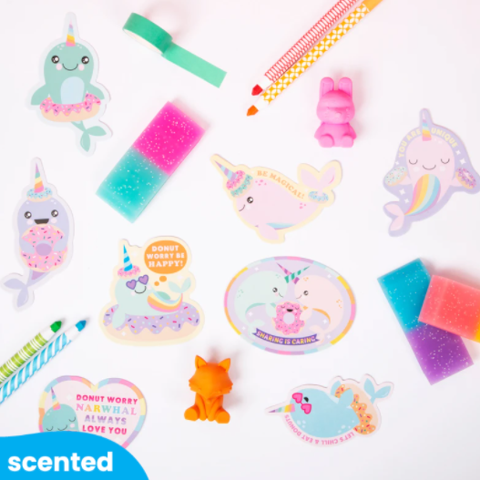 Nom Nom Narwhals Scented Stickers - Pine & Moss