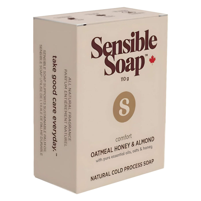 Box of Sensible Co. Oatmeal Honey & Almond Bar Soap 110g