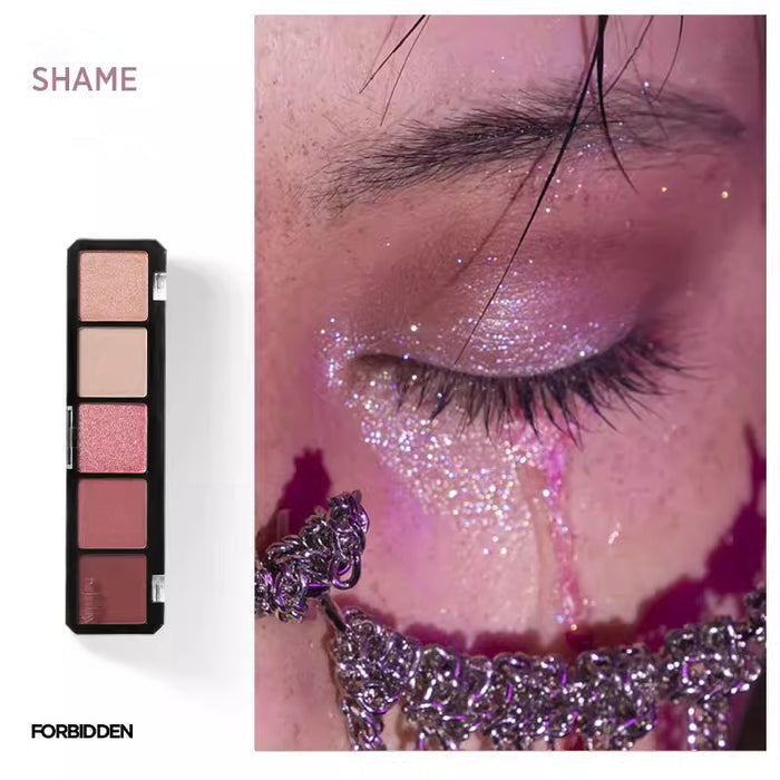 ODDITY 5-Color Glass Pearlescent Eyeshadow Palette T4199