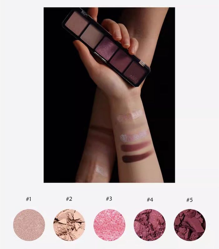 ODDITY 5-Color Glass Pearlescent Eyeshadow Palette T4199