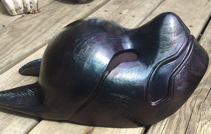 OIL SLICK KITSUNE MASK