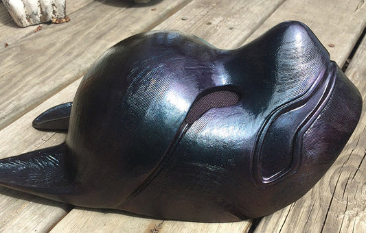 OIL SLICK KITSUNE MASK