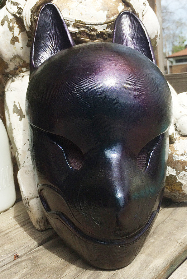 OIL SLICK KITSUNE MASK