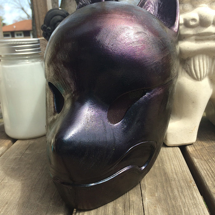 OIL SLICK KITSUNE MASK