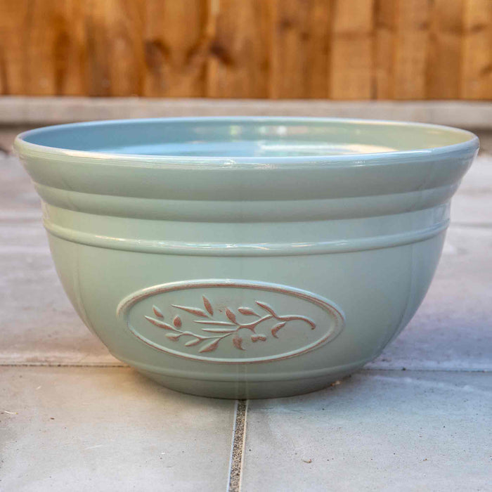 Olive Bowl Planters in Grey 30cm