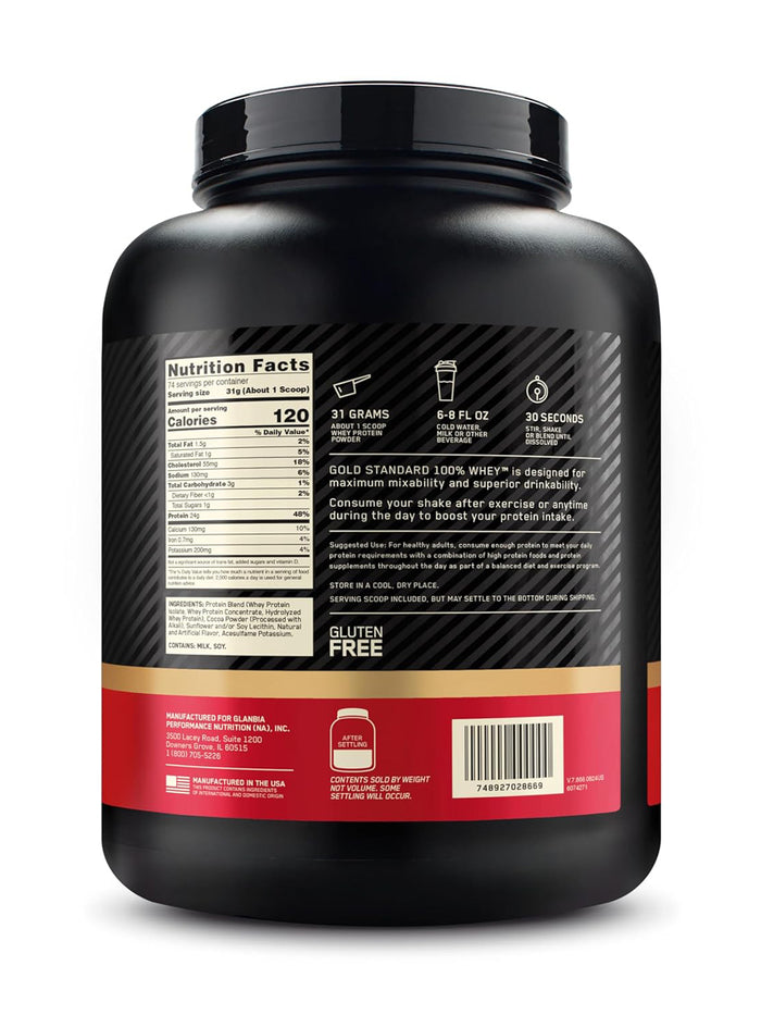 ON Gold Standard 100% Whey Protein Double Rich Chocolate Powder (2.27 kg)
