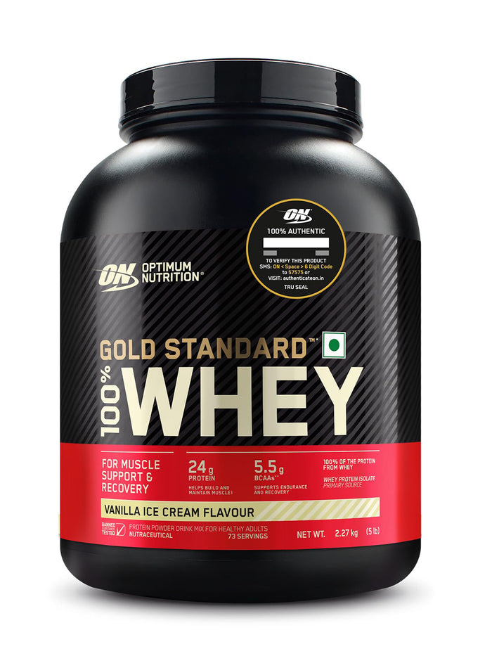 ON Gold Standard 100% Whey Protein Vanilla Ice Cream Powder (2.27 kg)