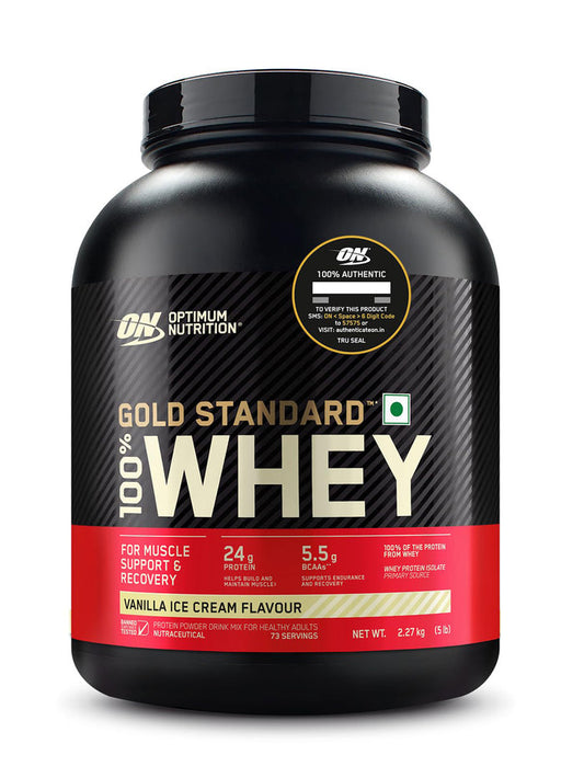 ON Gold Standard 100% Whey Protein Vanilla Ice Cream Powder (2.27 kg)