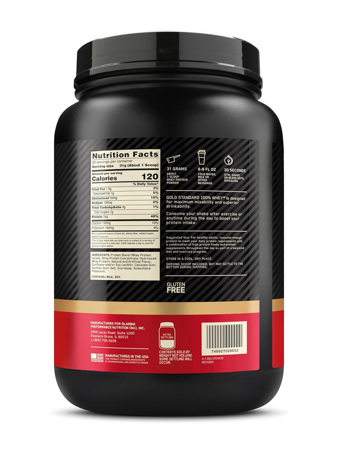 ON Gold Standard 100% Whey Protein Vanilla Ice Cream Powder (899 g)