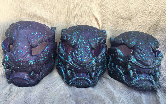 OPAL FLAKE- TRANSLUCENT GLOW IN THE DARK BLANK PANTHER MASK